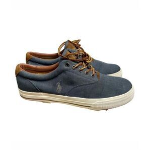 Polo Ralph Lauren Shoes Men’s Size 9.5‎ VAUGHN Chambray Herringbone Canvas Suede